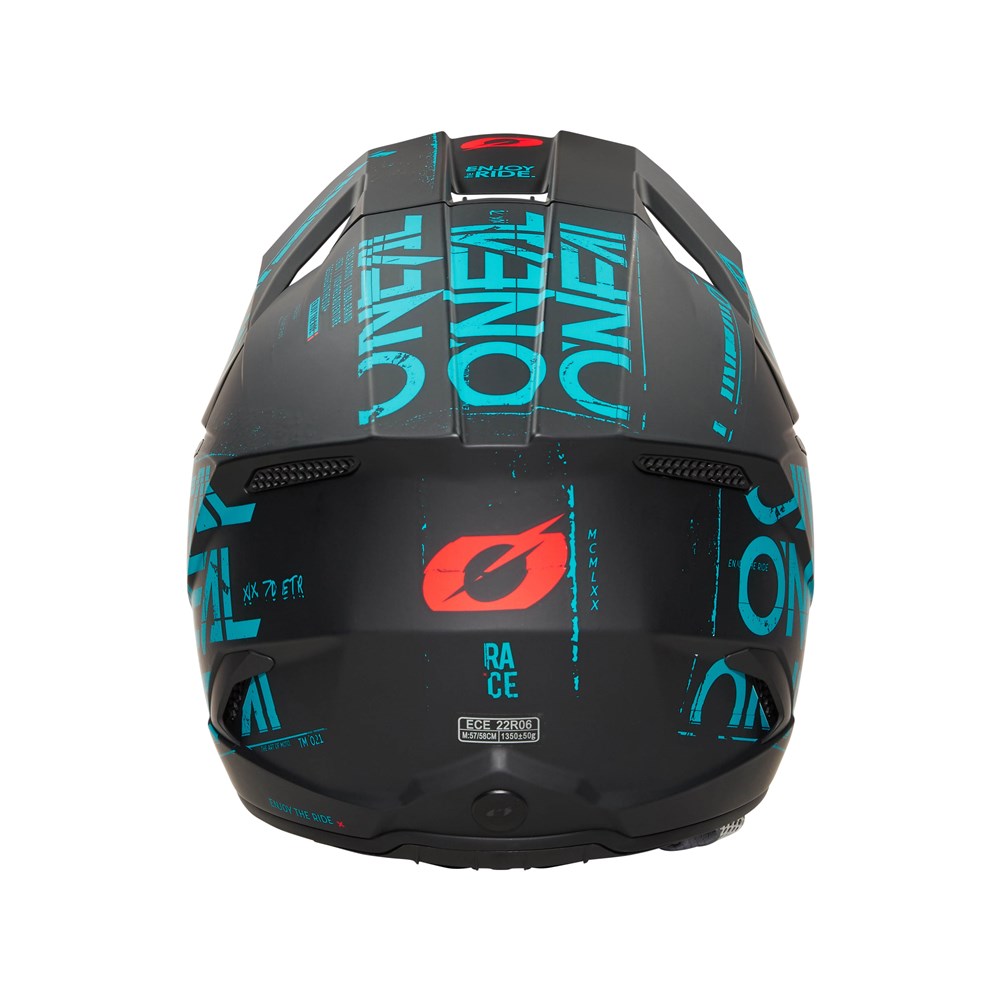 ONEAL 2025 3SRS STATIC HELMET - MATTE BLACK/TEAL