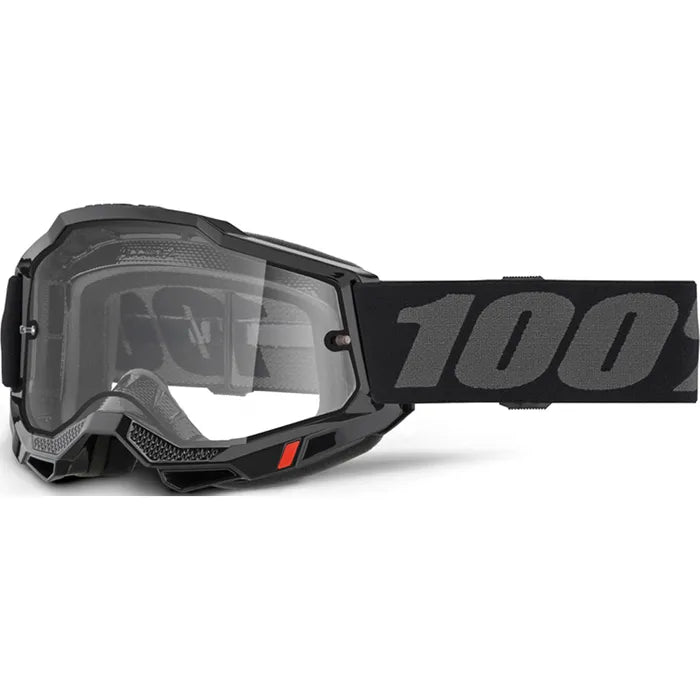100% Accuri 2 Enduro Moto Goggles - Black (Clear)