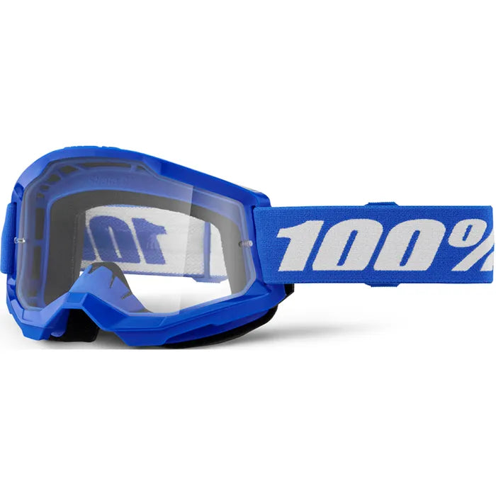 100% Strata 2 Goggles - Blue (Clear Lens)