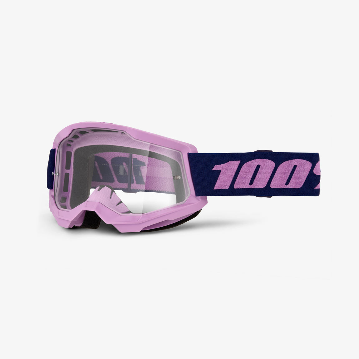 100% STRATA 2 Purple Goggles - Clear Lens