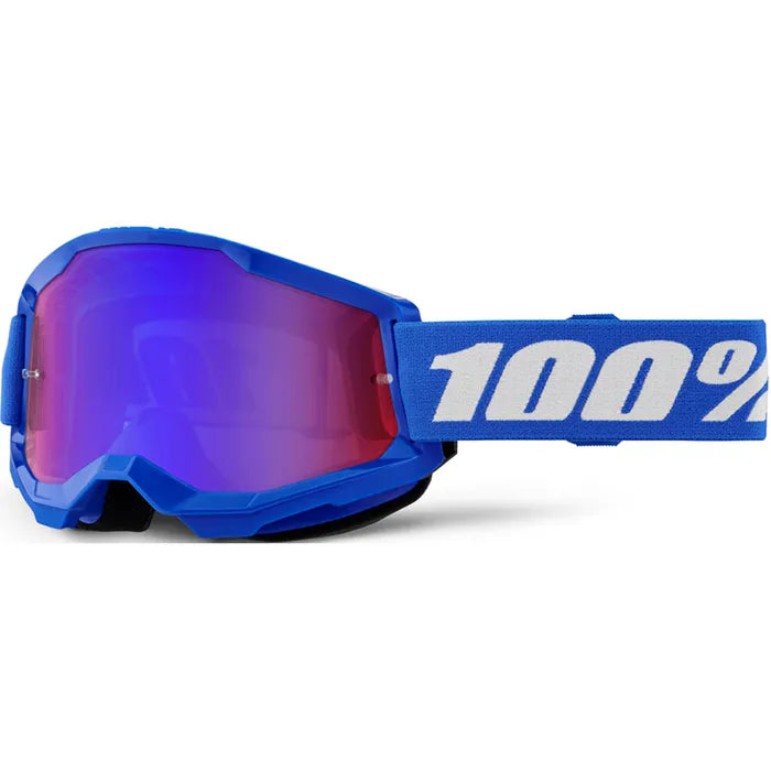 100% Strata 2 Goggles - Blue (Mirror Red/Blue Lens)
