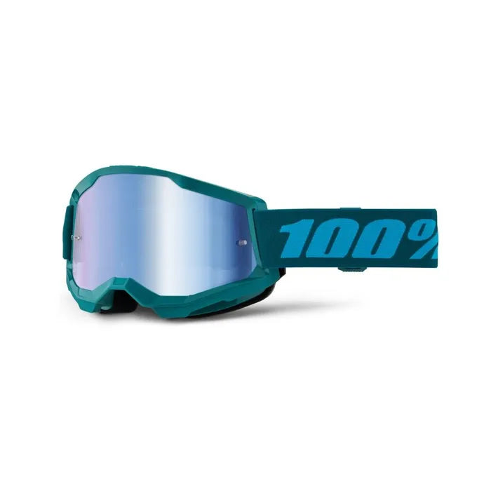 100% Strata 2 Goggles - Stone (Mirror Blue Lens)
