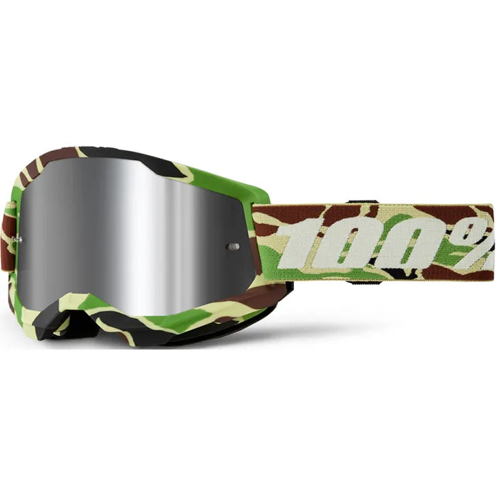 100% Strata 2 Goggles - War Camo (Mirror Silver Lens)