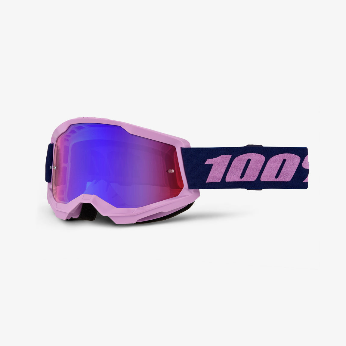 100% STRATA 2 Purple Goggles - Red/Blue Lens