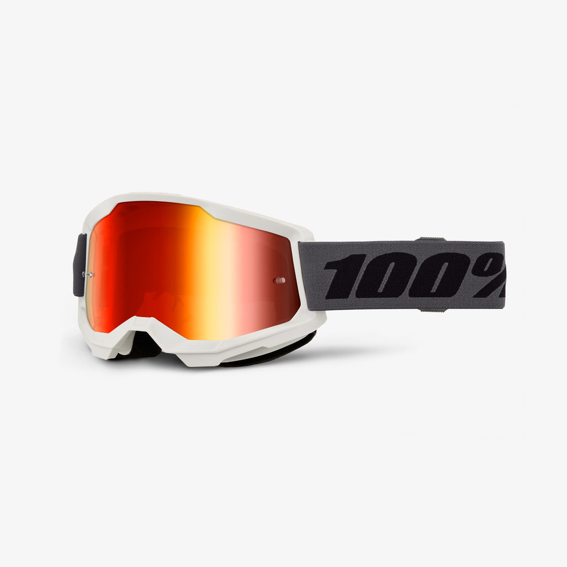 100% STRATA 2 Grey Goggles - Red Mirror Lens
