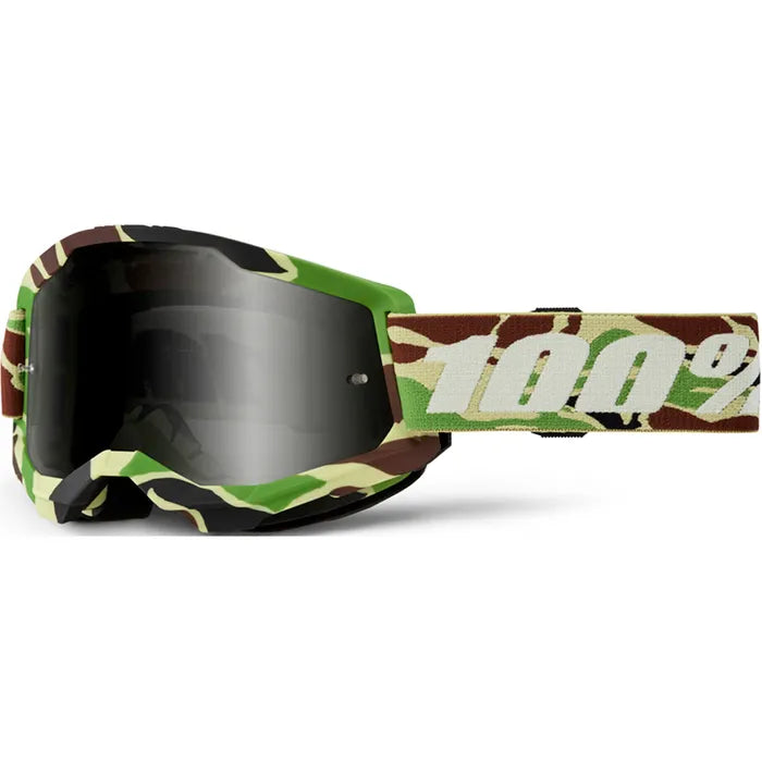 100% Strata 2 Sand Goggles - War Camo (Smoke Lens)