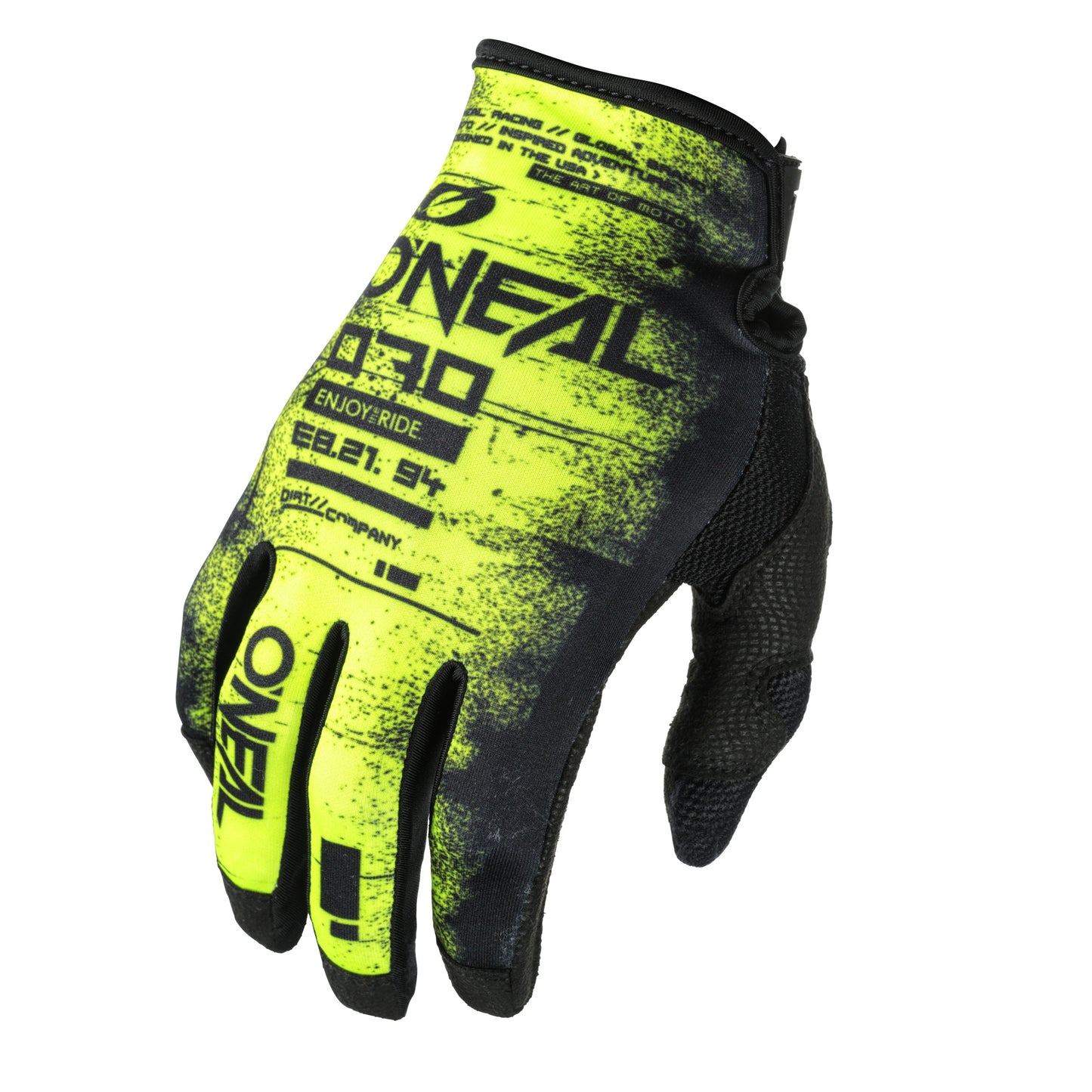 ONEAL 2024 MAYHEM SCARZ GLOVES - BLACK/NEON YELLOW