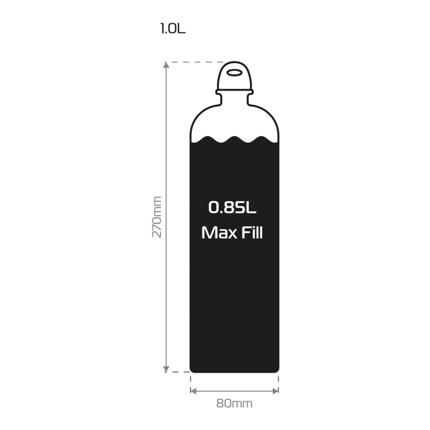 Oxford Fuel Bottle Flask 1.0L (Empty)