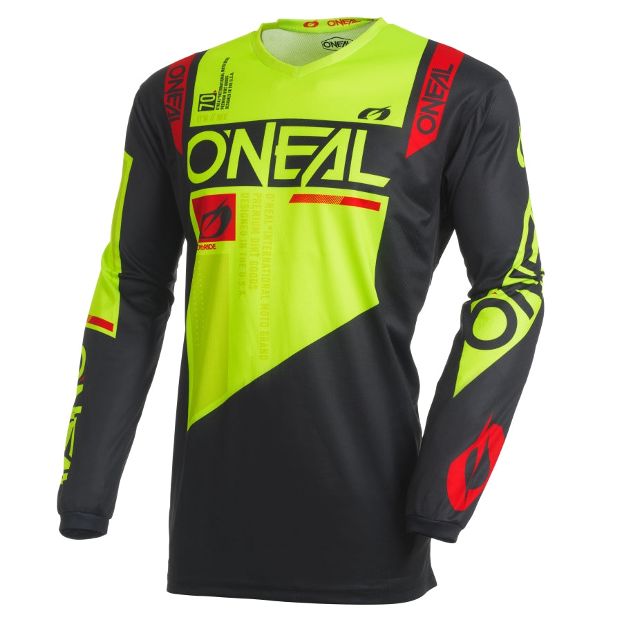 Oneal 2027 Element Youth Factor Jersey - Black/Neon