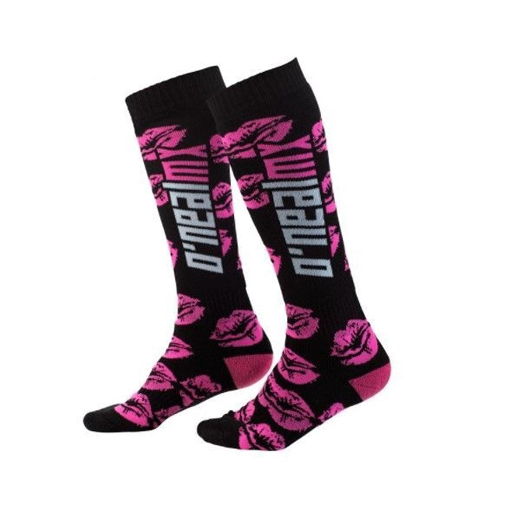 Oneal 2027 Pro MX Youth XOXOX Socks - Black/Pink