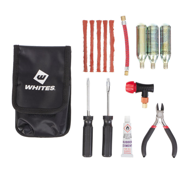 WHITES PUNCTURE REPAIR KIT - COMPACT (SEALS CO2 TOOLS GLUE BAG)