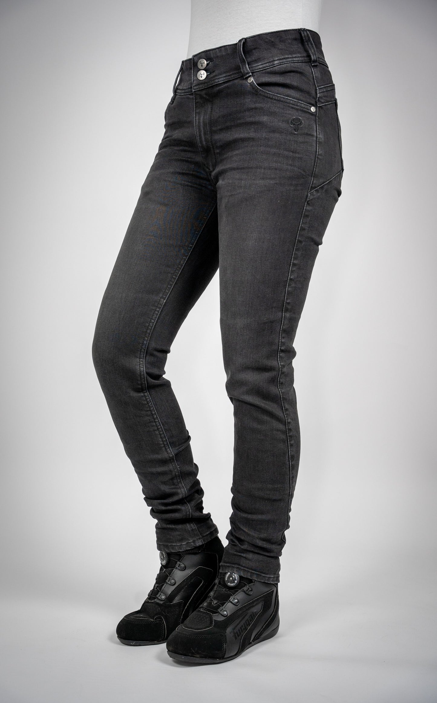 BULL-IT LADIES RAVEN SLIM JEANS REGULAR LEG - BLACK