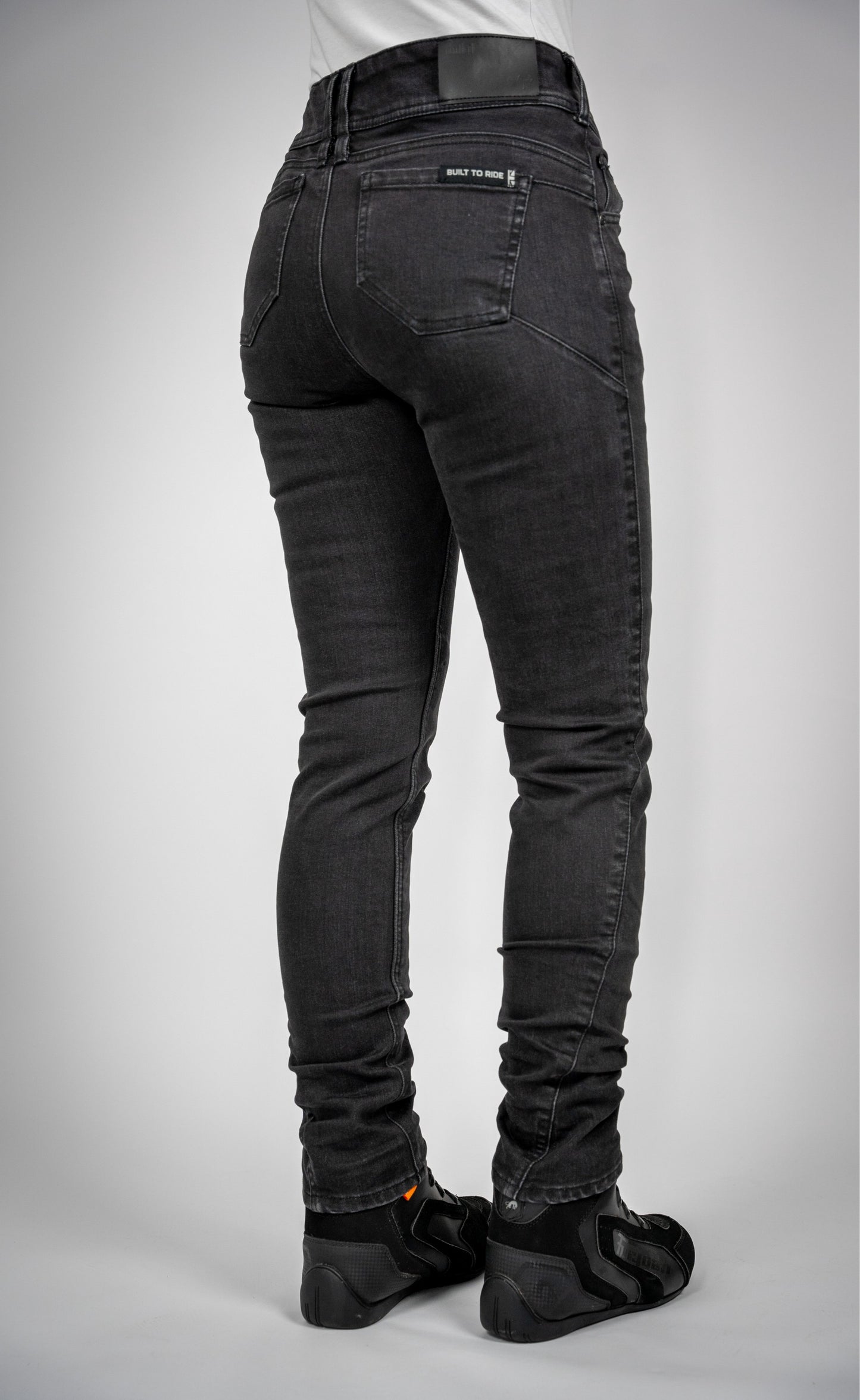 BULL-IT LADIES RAVEN STRAIGHT JEANS SHORT LEG - BLACK