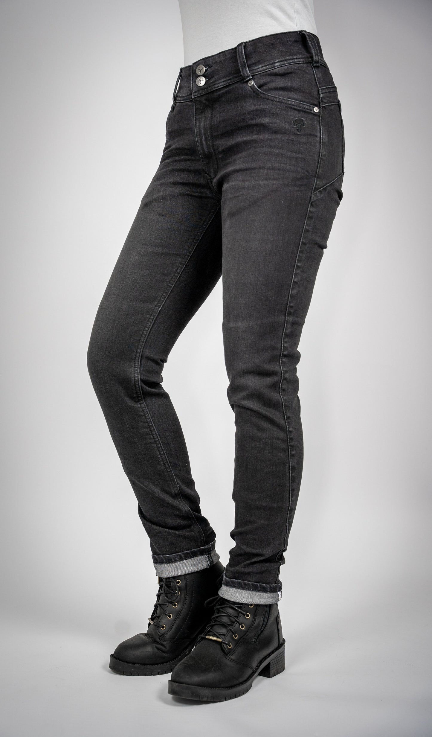 BULL-IT LADIES RAVEN STRAIGHT JEANS REGULAR LEG - BLACK