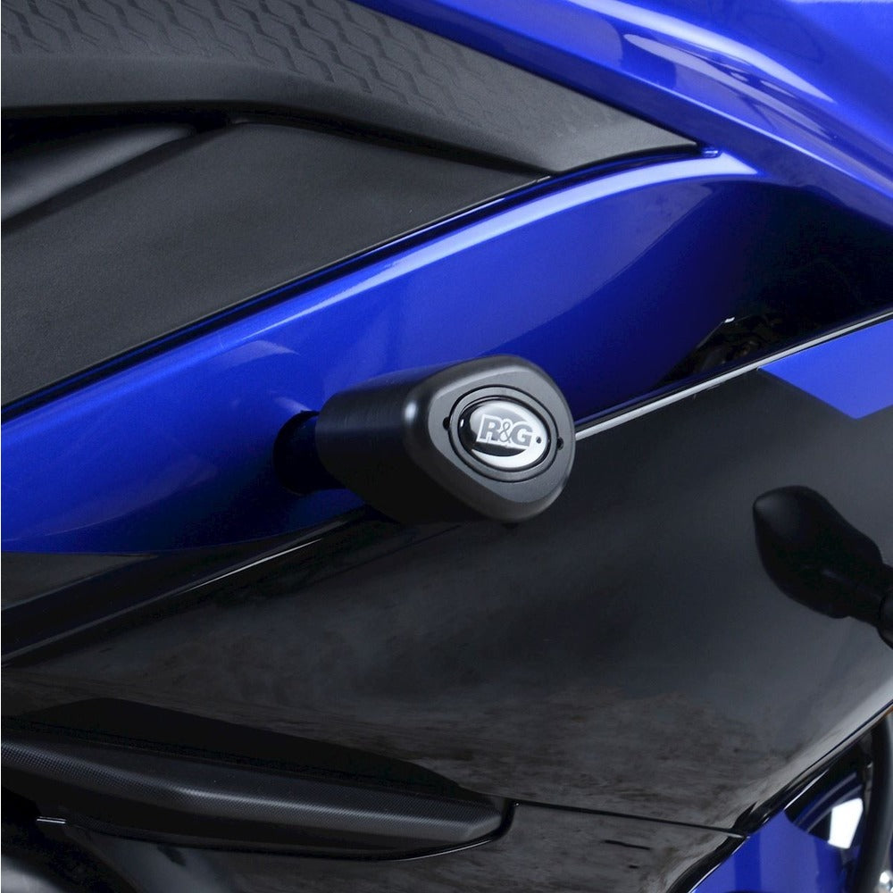 R&G Crash Protectors AERO YZF-R25 YZF-R3 / YZF-R3 \'25- RACE FAIRINGS ONLY BLACK