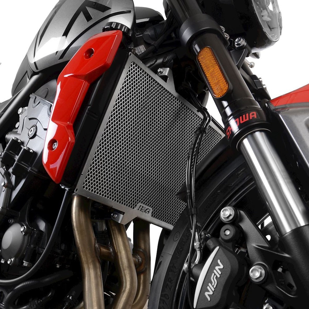 R&G Radiator Guard BLACK - Trmph Trident (660) \'21- / Tiger 660 Sport \'22-onwards