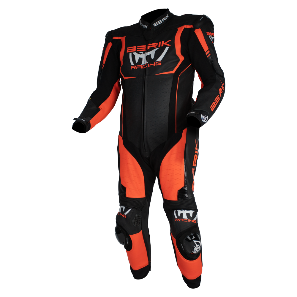 BERIK MUGELLO LEATHER SUITS - BLACK/RED