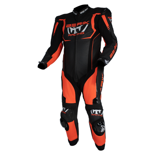 BERIK MUGELLO LEATHER SUITS - BLACK/RED