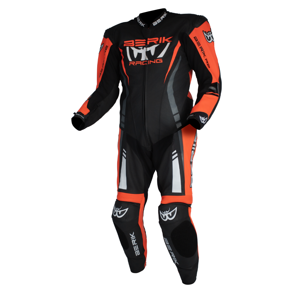 BERIK SICILY LEATHER SUITS - BLACK/RED