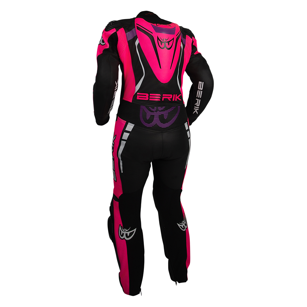 BERIK SICILY LADIES LEATHER SUITS - BLACK/PINK