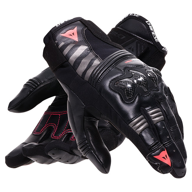 Dainese Reacto Carbon Short Women's Gloves - Black / Fluo Pink
