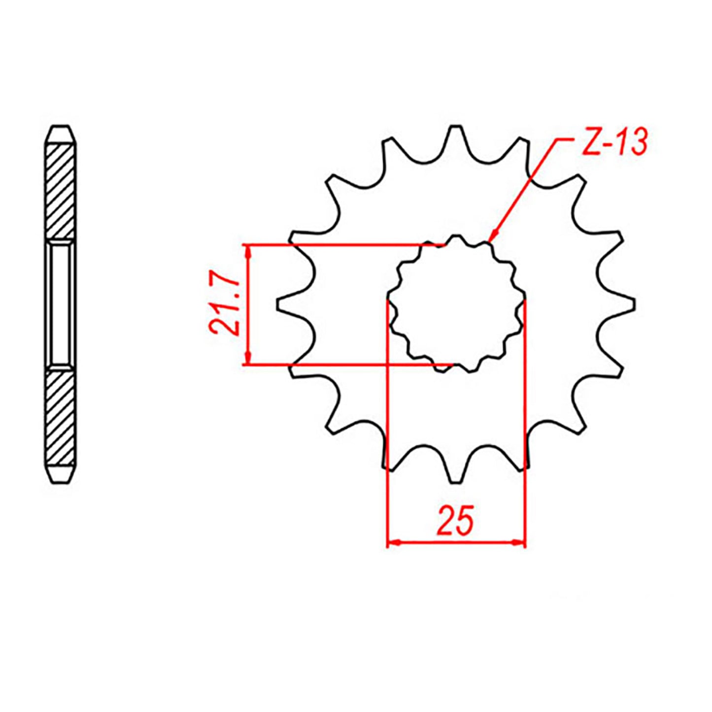 SPROCKET FRONT MTX 520 16T #525 10-156-16