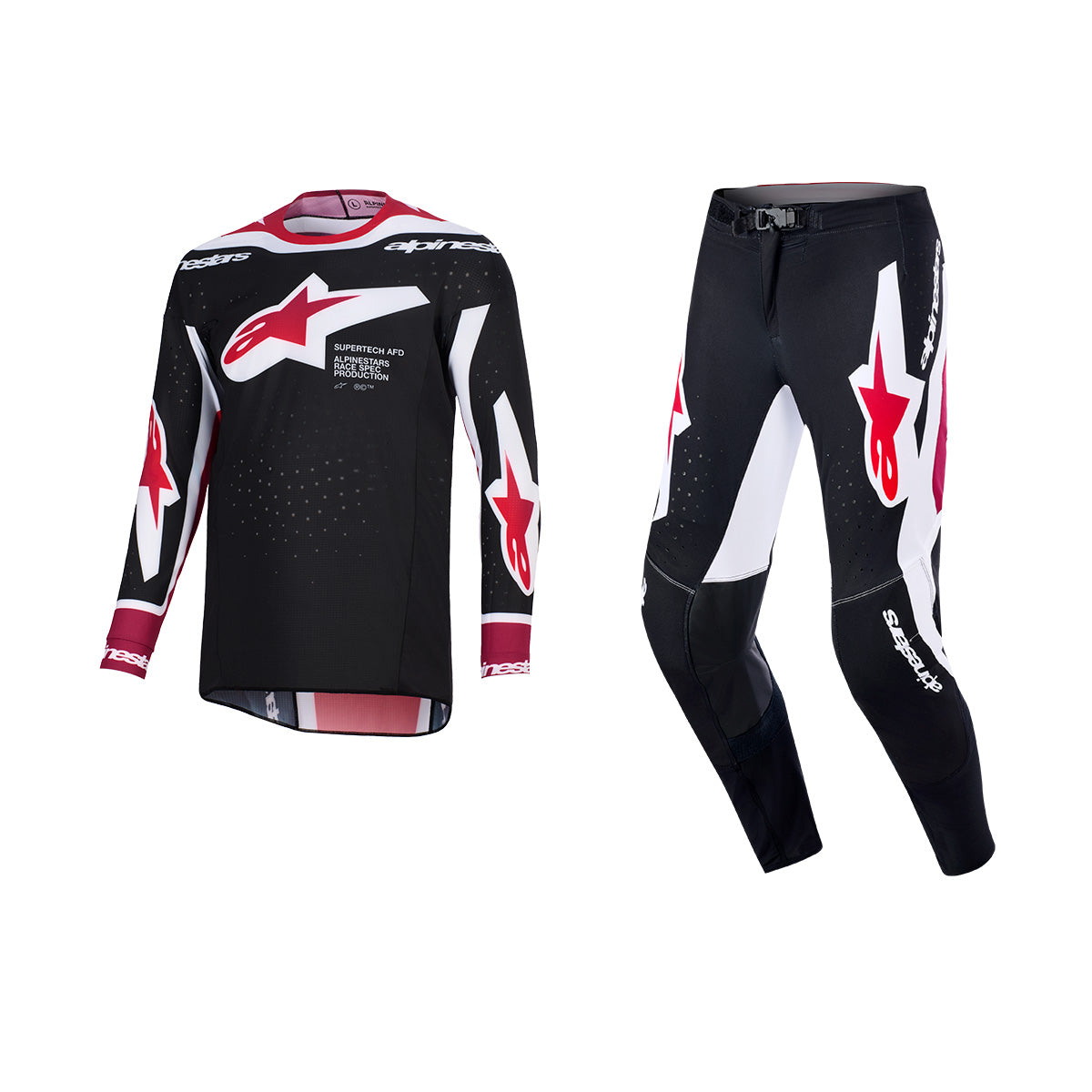 ALPINESTARS 2026 SUPERTECH PRO VISTA GEAR SET - BLACK RED WHITE