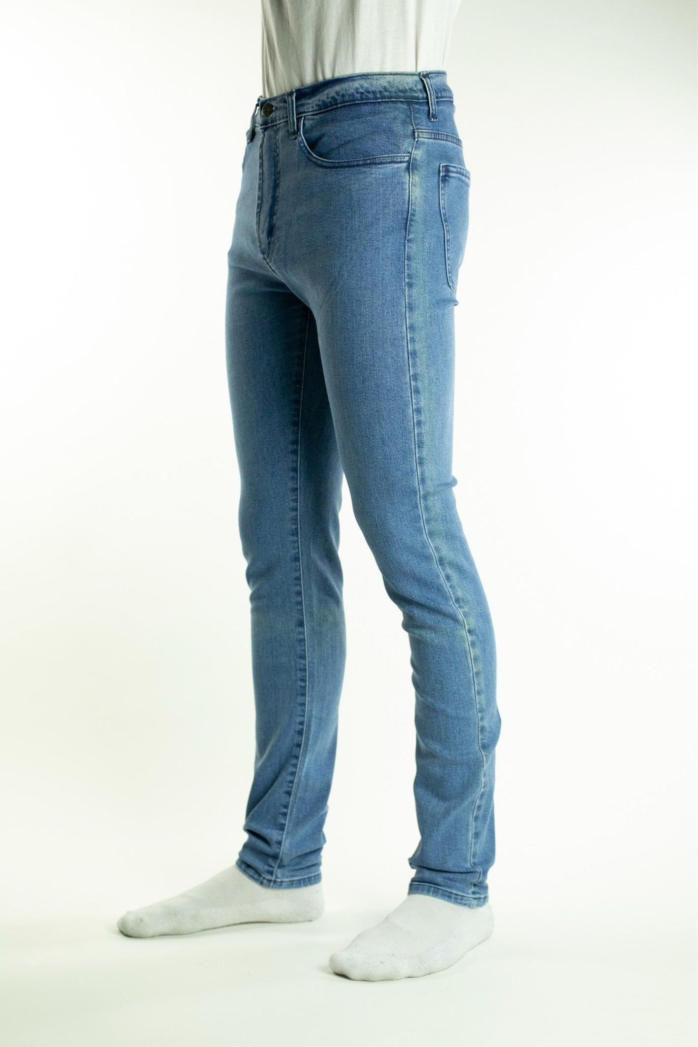 TKD ARCHIE STRETCH SLIM SKINNY LEG JEANS - SKY