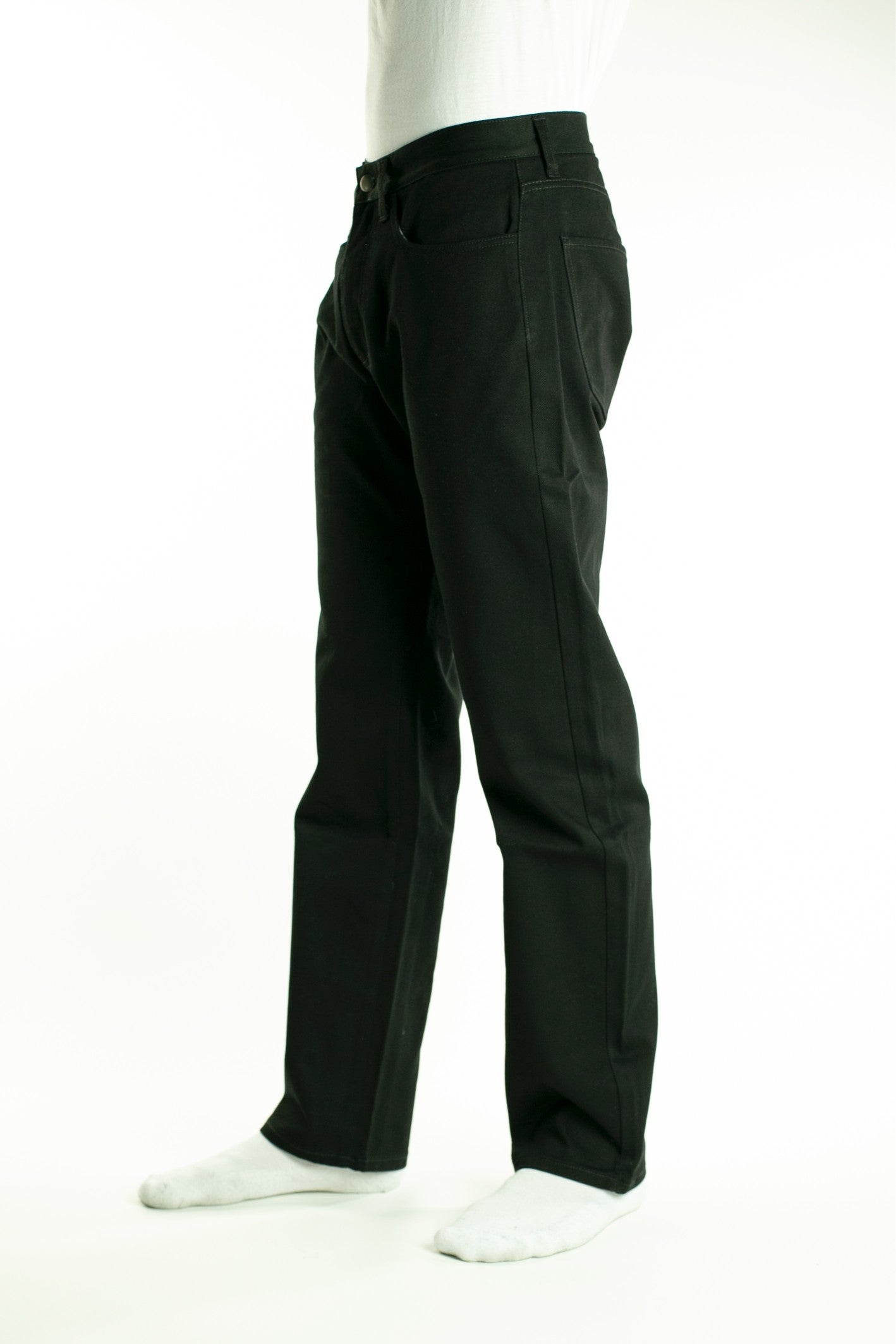 TKD MAX STRAIGHT LEG STOUT JEANS - BLACK