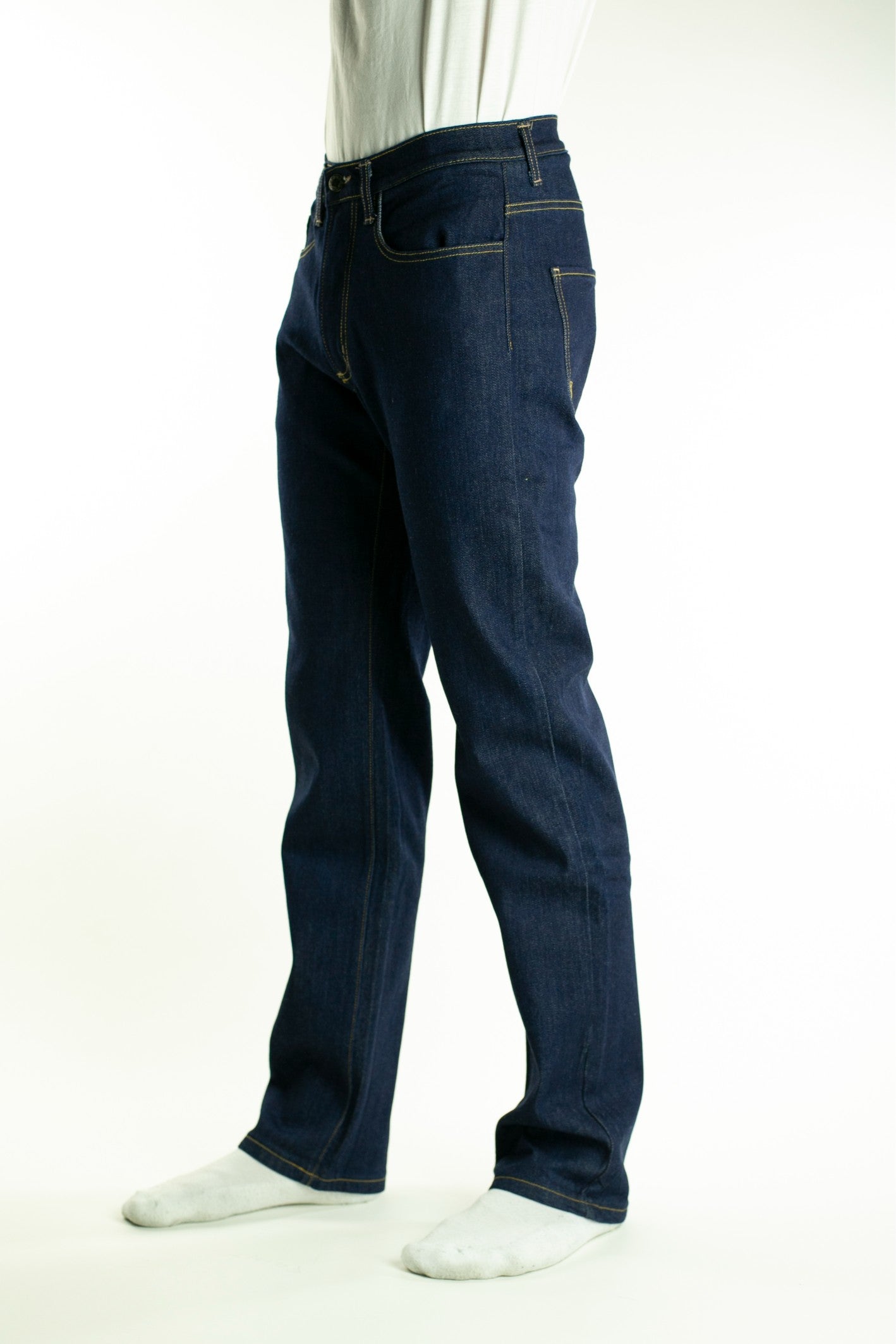 TKD MAX STRAIGHT LEG STOUT JEANS - BLUE