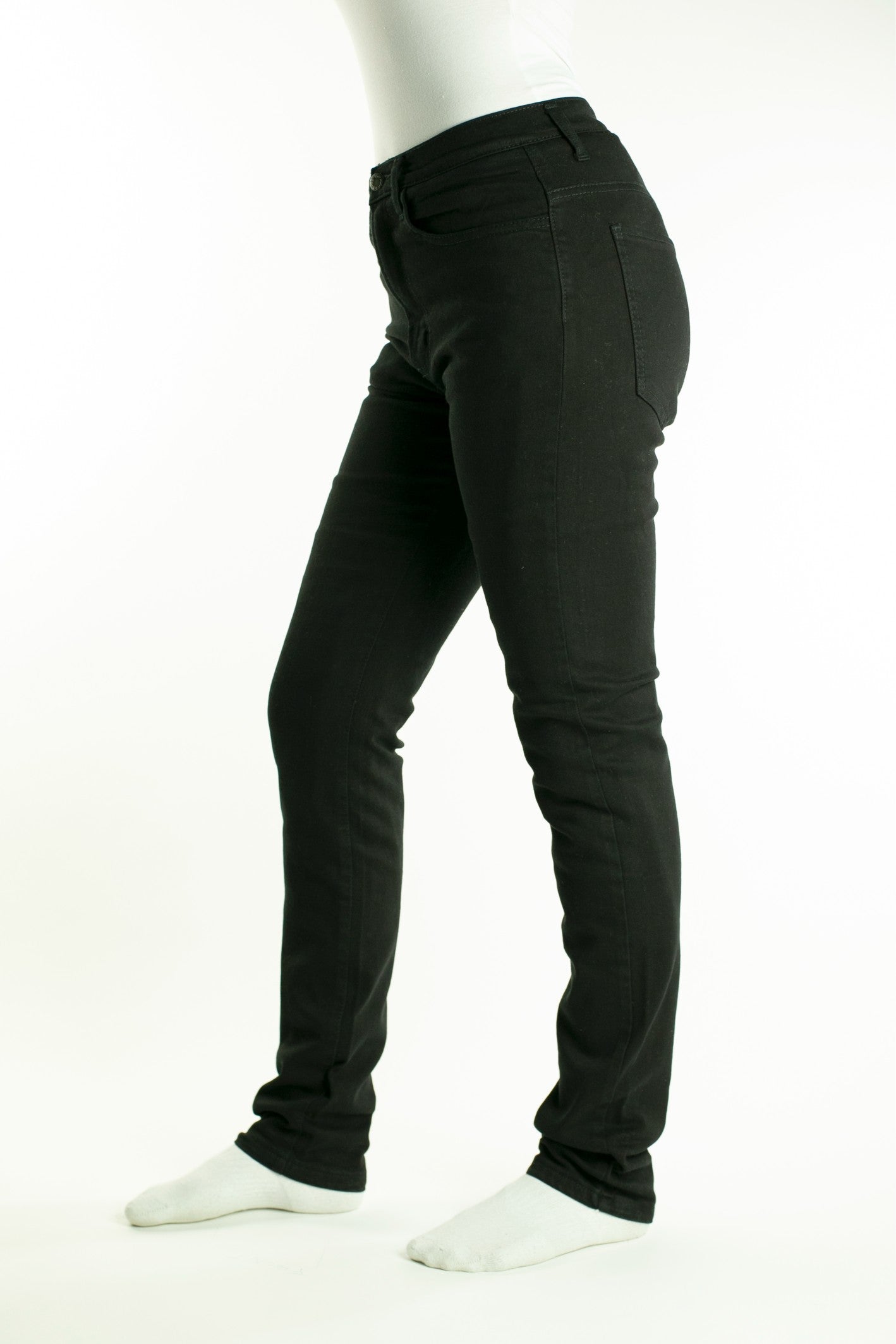 TKD AMBER HIGH RISE STRETCH SLIM JEANS - BLACK