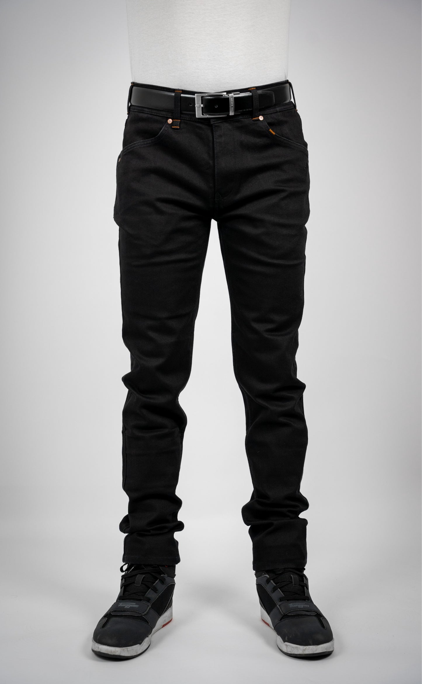 BULL-IT TROJAN SLIM JEANS SHORT LEG - JET BLACK