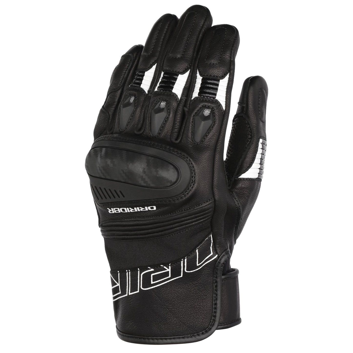 DRIRIDER TORQUE SHORT CUFF LADIES GLOVES - BLACK/WHITE