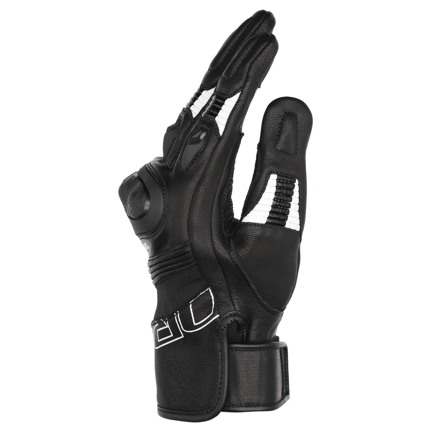 DRIRIDER TORQUE SHORT CUFF LADIES GLOVES - BLACK/WHITE