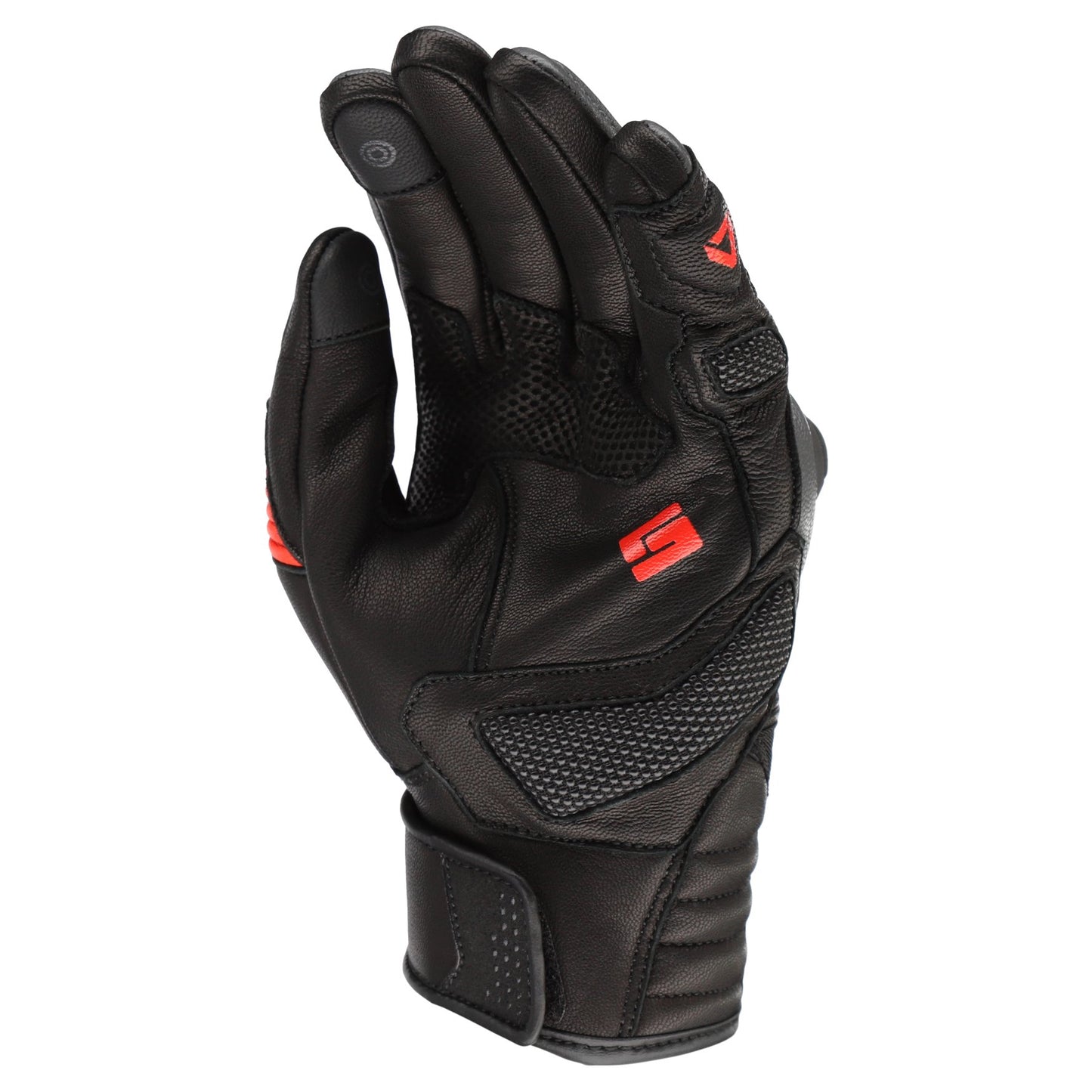 DRIRIDER TORQUE SHORT CUFF LADIES GLOVES - BLACK/GREY/RED