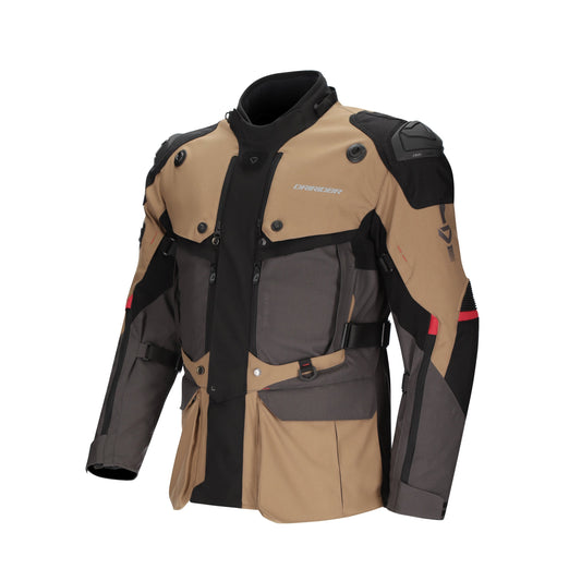 DRIRIDER VORTEX ADVENTURE 3 JACKET - DARK GREY/BROWN BLACK