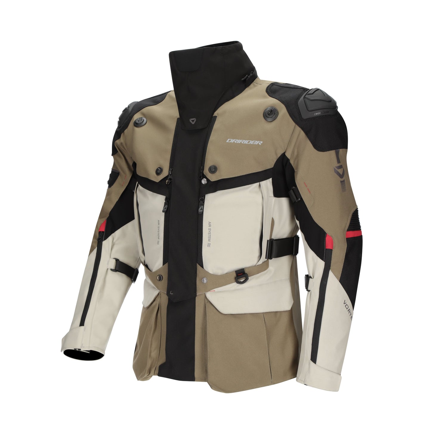 DRIRIDER VORTEX ADVENTURE 3 JACKET -KHAKI STONE BLACK