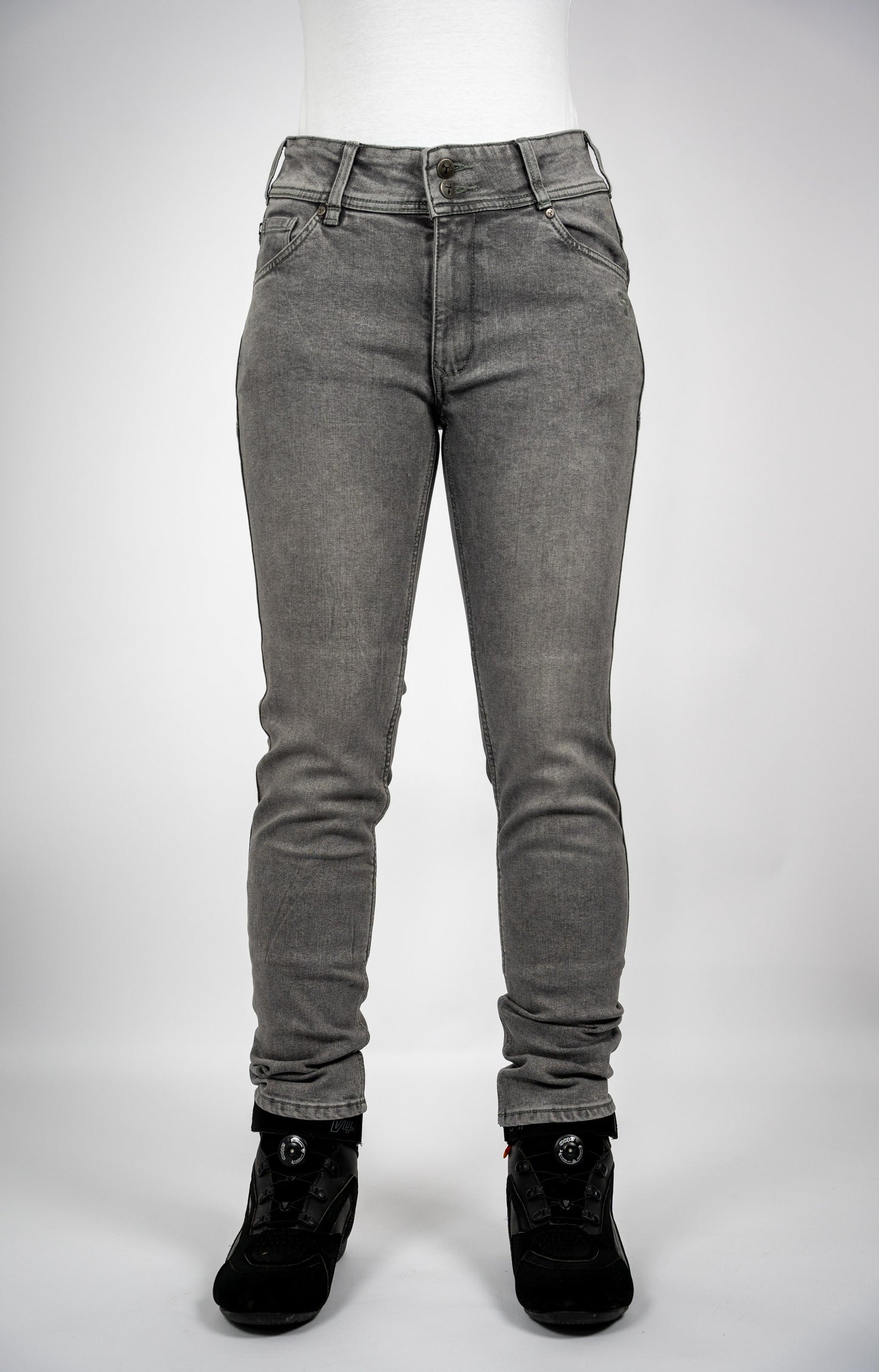 BULL-IT LADIES WILLOW SLIM JEANS REGULAR LEG - MID GREY