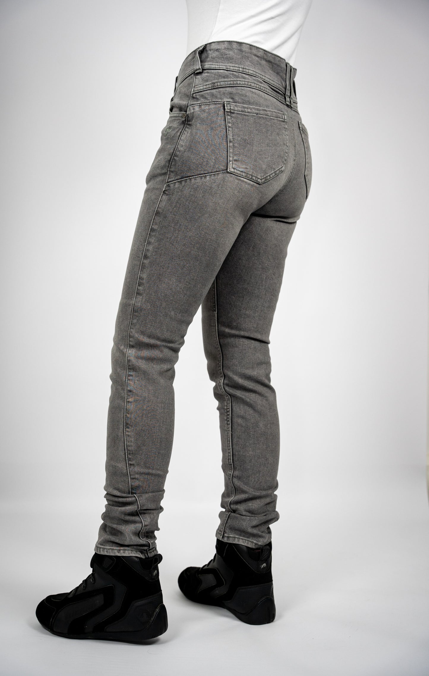 BULL-IT LADIES WILLOW SLIM JEANS REGULAR LEG - MID GREY