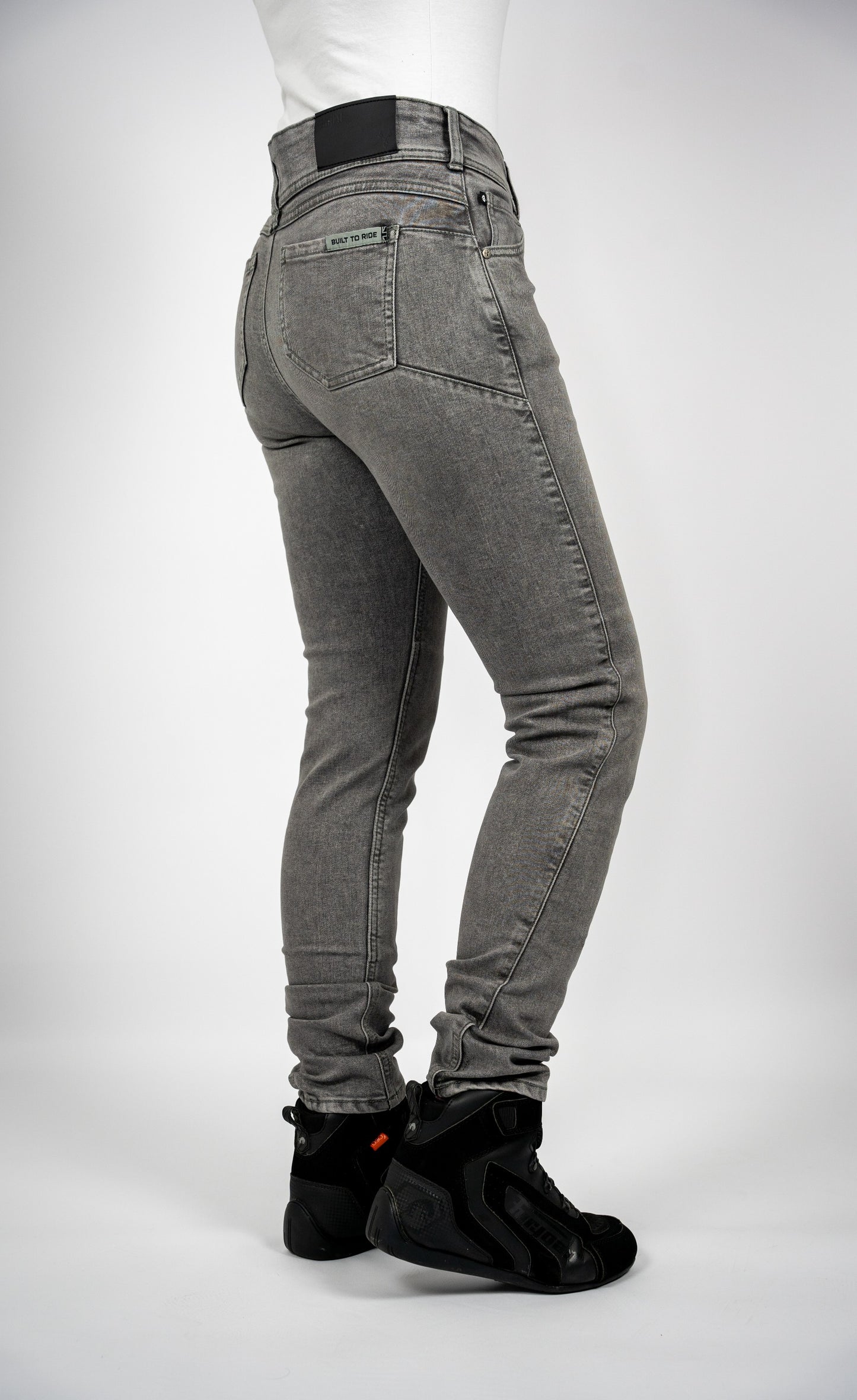 BULL-IT LADIES WILLOW SLIM JEANS REGULAR LEG - MID GREY