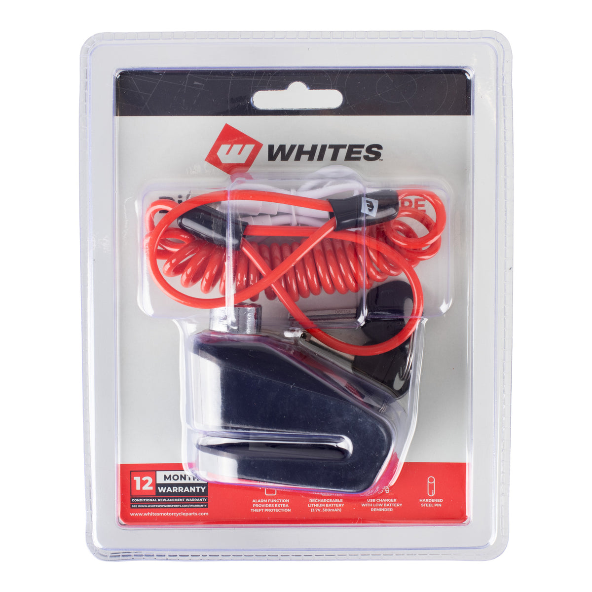 Whites Disc Lock Alarm Type 10mm Pin With Reminder