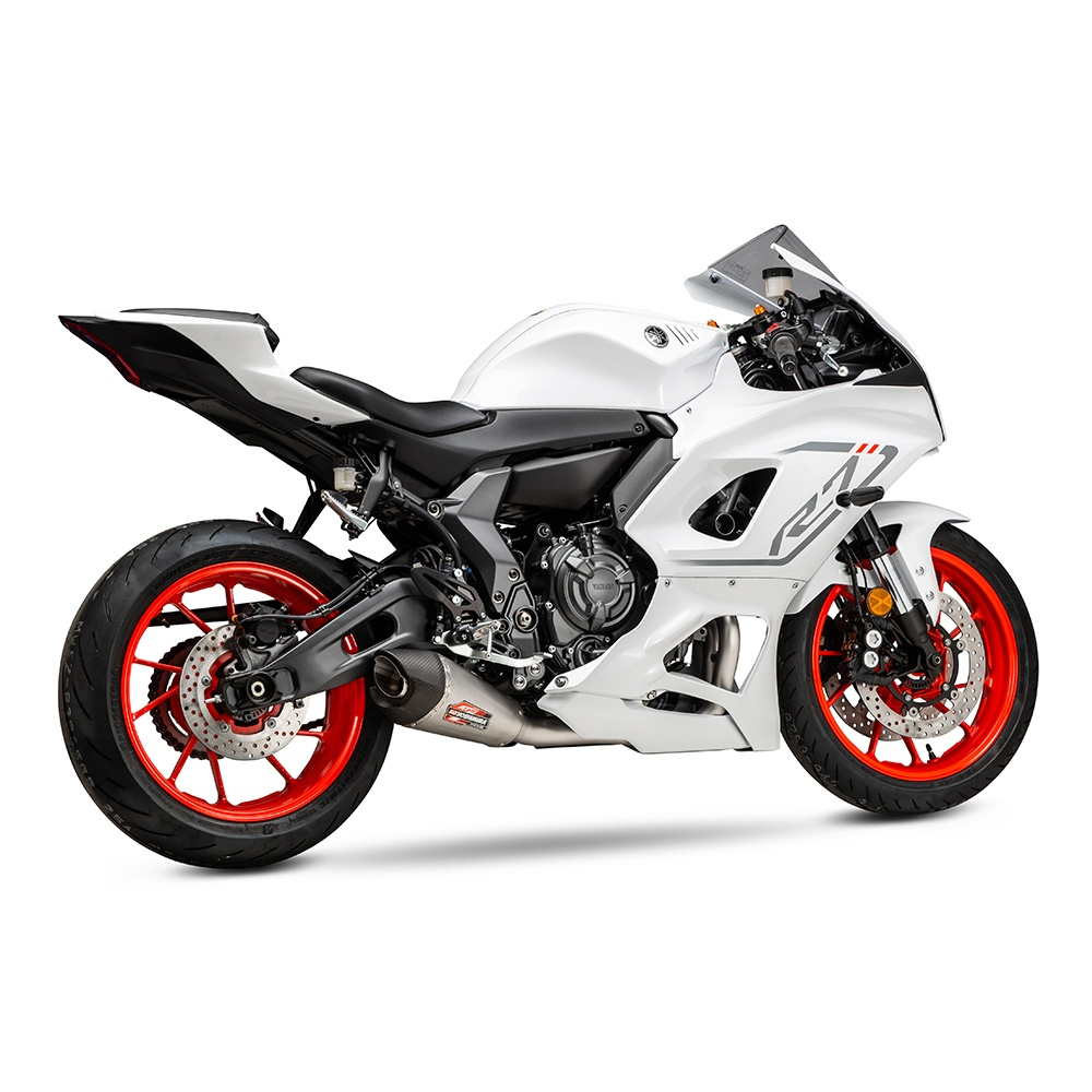 YOSHIMURA R7 22-25/MT-07 17-25 RACE AT2 STAINLESS FULL EXHAUST W STAINLESS MUFFLER