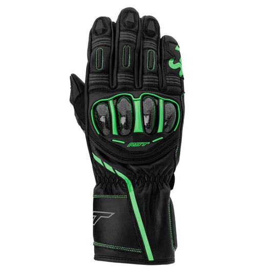 RST S-1 CE GLOVES - BLACK/GREY/NEON GREEN MONZA IMPORTS sold by Cully's Yamaha