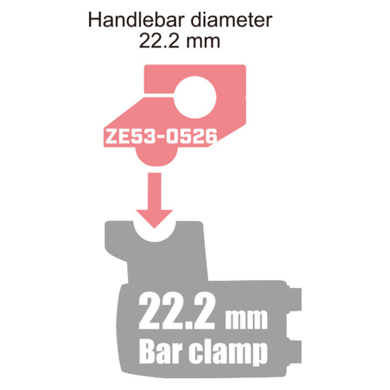 ZETA BAR CLAMP KIT RISE 7/8 MOUNT 7/8 BAR OS:20MM H:26MM