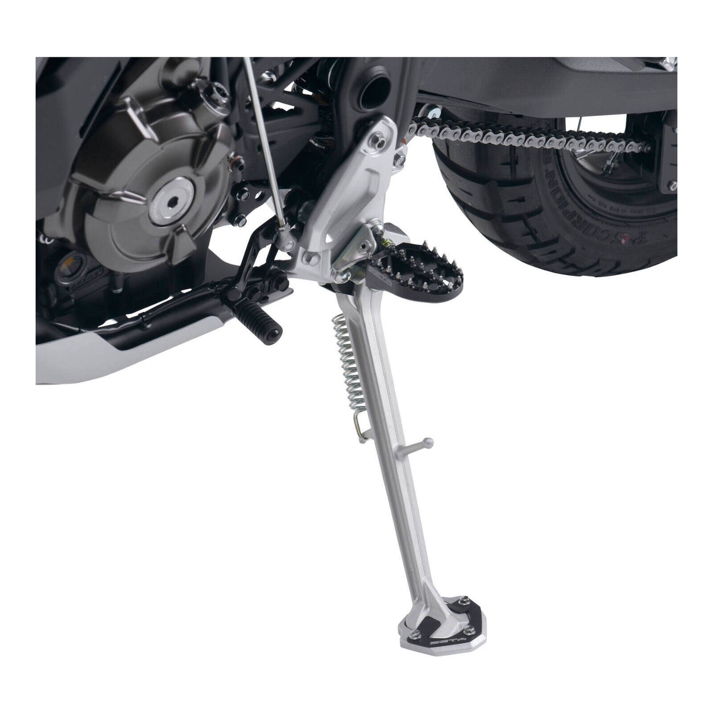 Zeta Side Stand Extender - Black / Silver - Yamaha Tenere 700 (\'20-)