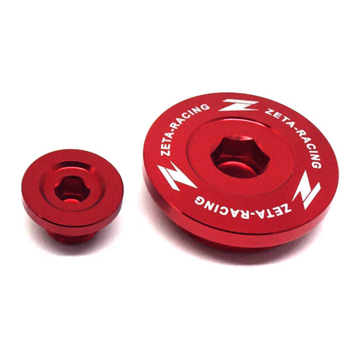 Zeta Engine Plug Set - Kawasaki KX250F (\'11-\'19), KX450F (\'09-\'18) - Red
