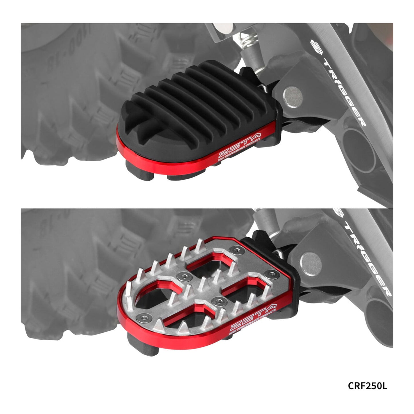 Zeta Adventure Foot Pegs - Honda CRF250L / Rally (\'12-), CRF1000L / CRF1100L