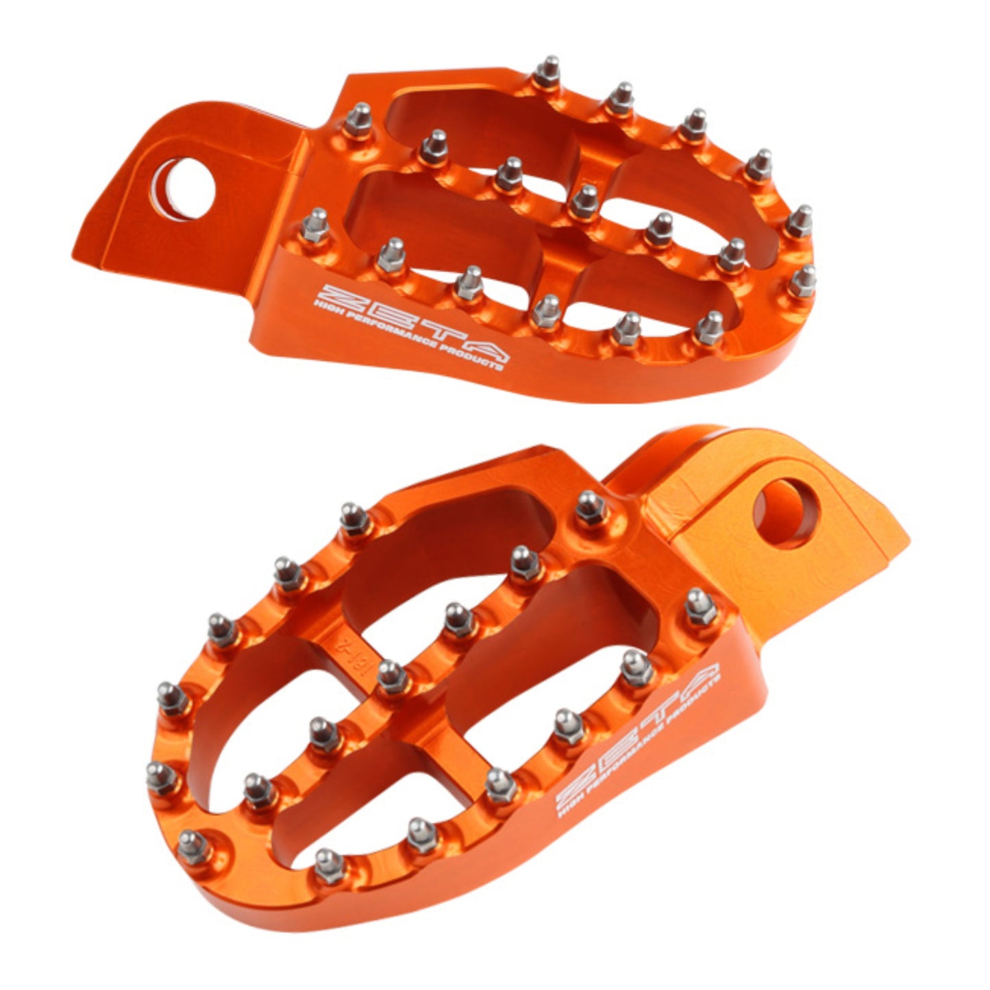 Zeta Aluminium Foot Pegs - KTM SX (-\'15) - Orange