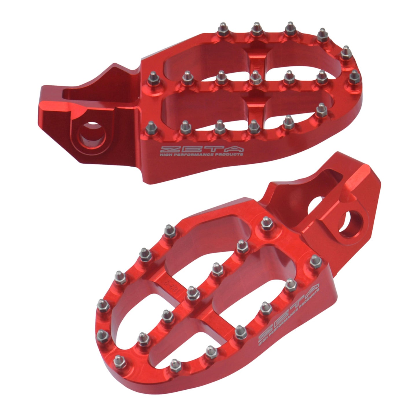 Zeta Aluminium Foot Pegs - GasGas MC / EC - Red