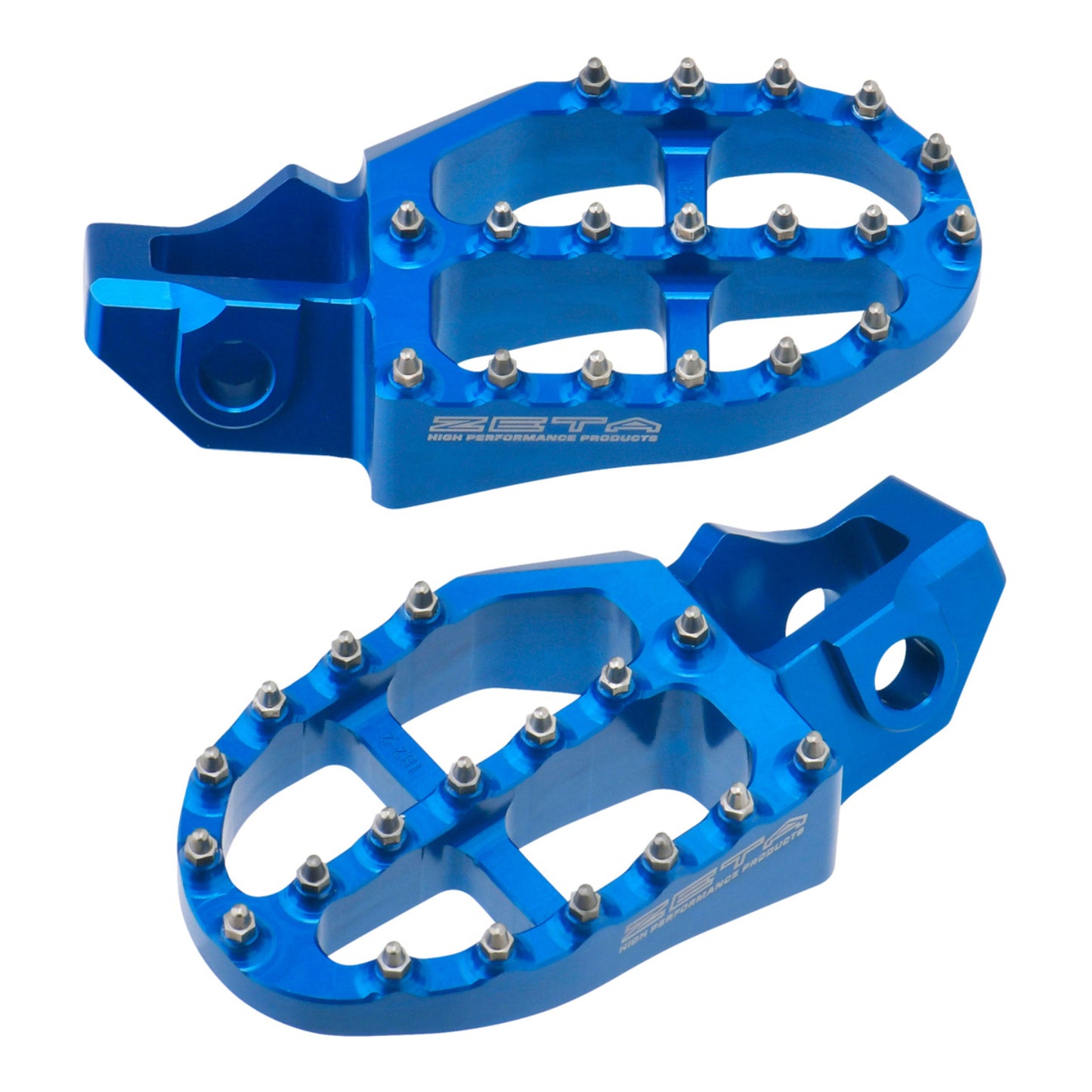 Zeta Aluminium Foot Pegs - Husqvarna MX / Enduro (\'16-) - Blue